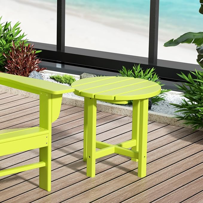 WestinTrends Dylan Adirondack Round Outdoor Side Table - Image 10
