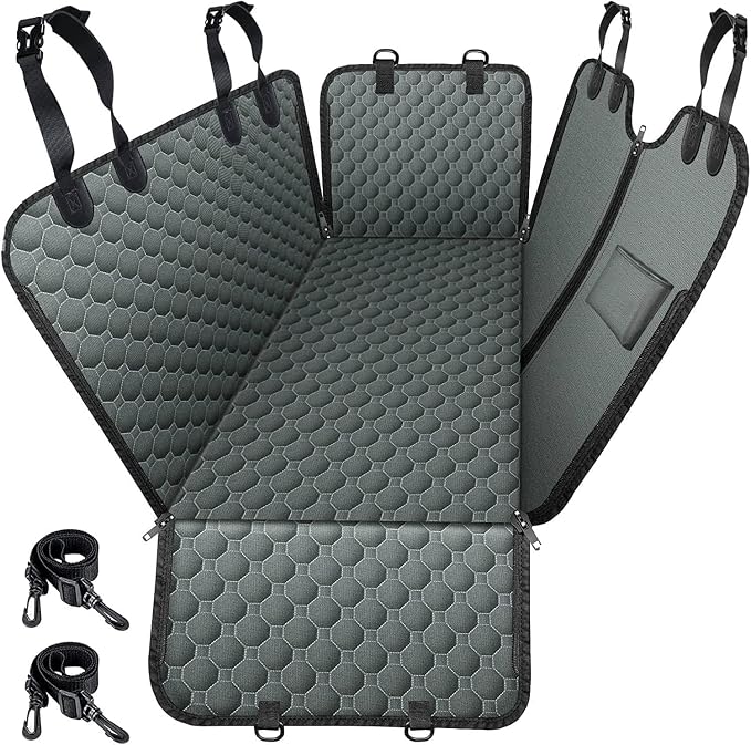Mancro Dog Car Seat Cover for Back Seat, 2025 Upgraded 600D Heavy Duty by Mancro
