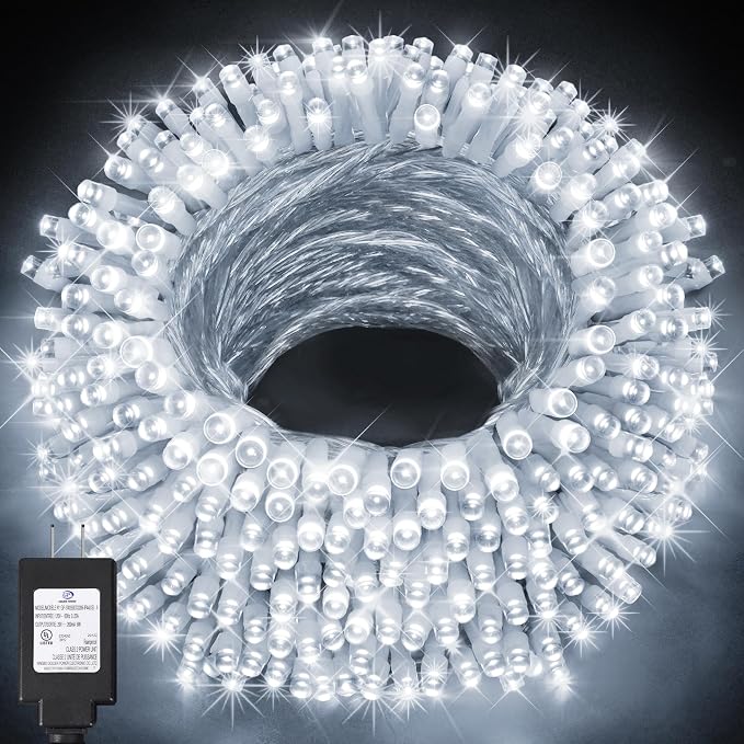 KNONEW 197FT 500 LED Christmas Lights Outdoor String Lights 8 Modes & Memory by KNONEW
