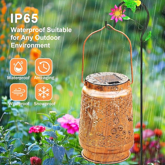 Hummingbird Solar Lanterns Outdoor Garden Decor, Gifts - Image 7
