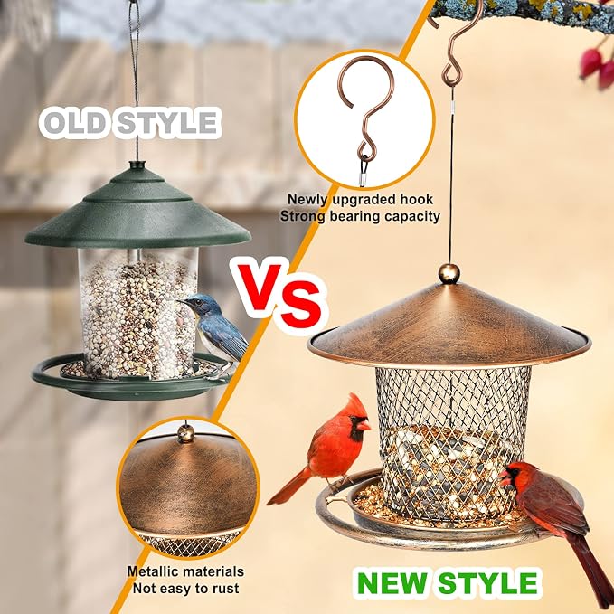 Bird Feeders for Outdoors, Heavy Duty Metal Wild Finch Feeder for Sparrow - Image 8