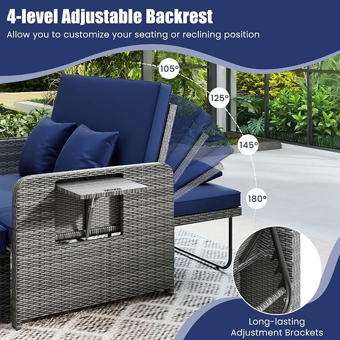 Tangkula Patio Rattan Daybed - Image 5