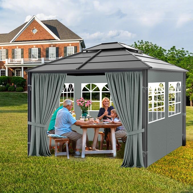 Gazebo Privacy Curtains 10' x 10' - Image 2