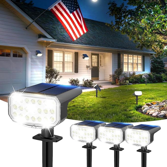 Solar Lights Outdoor Waterproof IP65, Super Bright LED by JEJOT