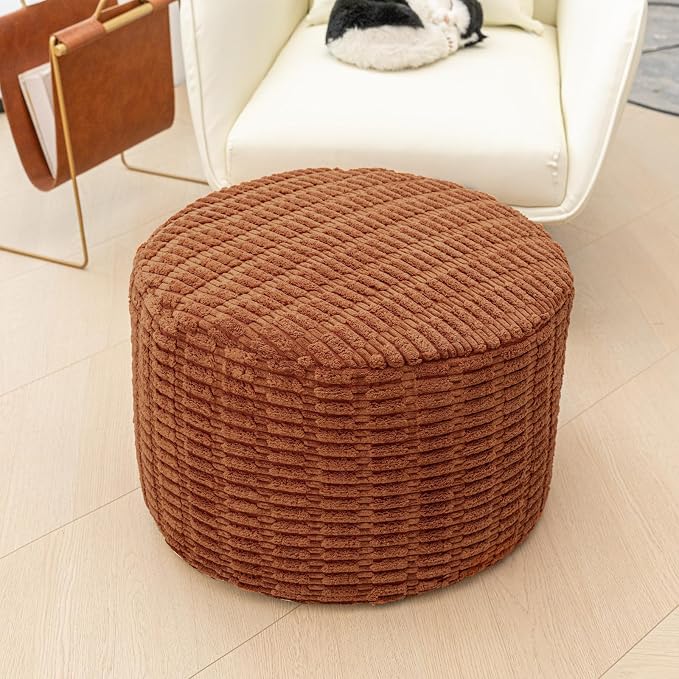 Asuprui Pouf Ottoman Round Ottoman Foot Rest Foot Stool Poufs - Image 7