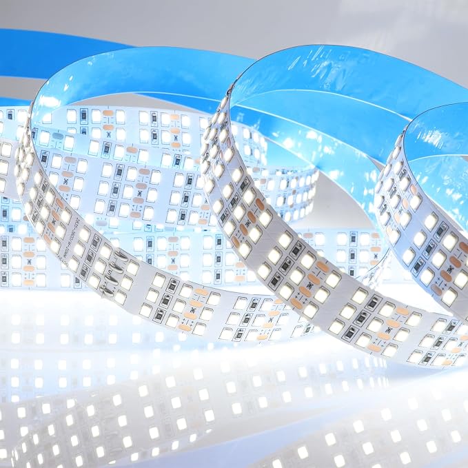 16.4ft SMD 2835 White LED Strip Lights 12V 1800 LEDs Triple Row Daylight White - Image 2