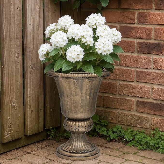 Magshion 20" Urn Planter for Outdoor and Indoor Plants, Large Decorative Front - Image 4