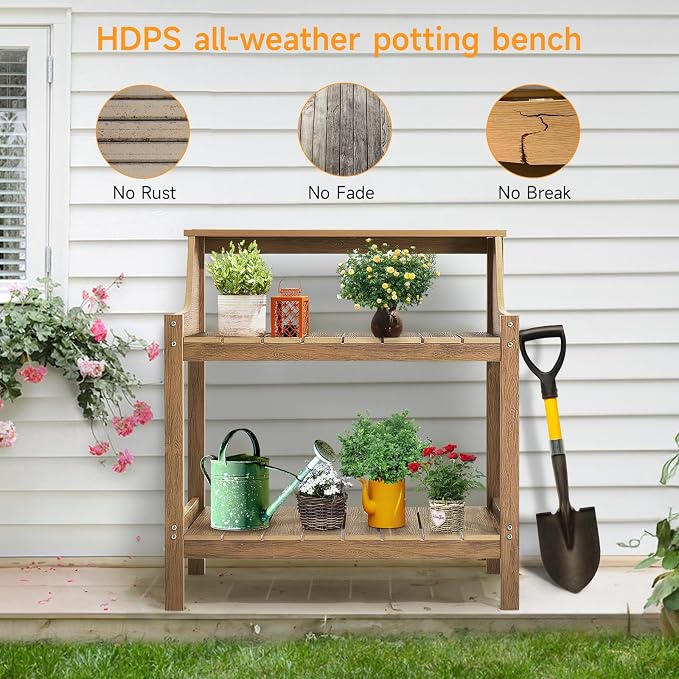 ONBRILL Potting Bench Table, HDPS Potting Bench - Image 4