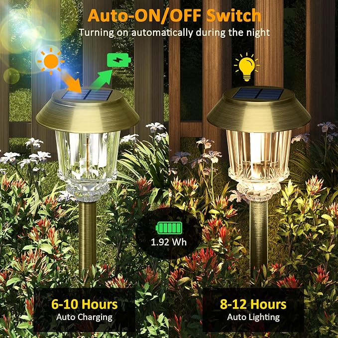 XMCOSY+ Solar Pathway Lights Outdoor - Image 2