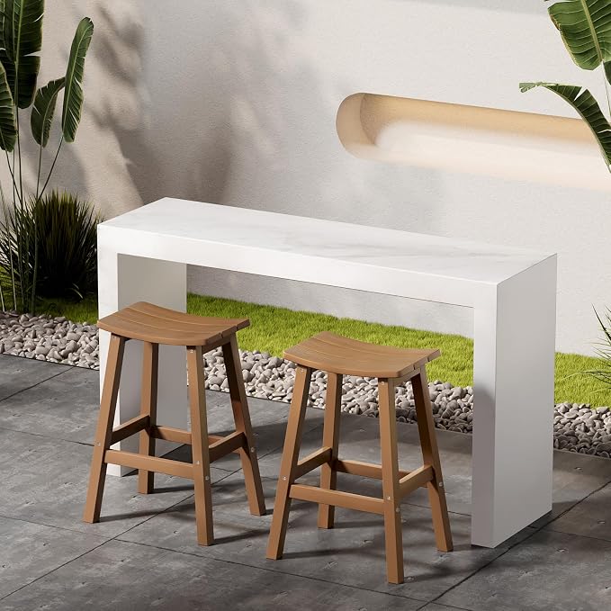 Stoog All-Weather Bar Stools Set of 4, Patio Barstools, Never Rot or Fade - Image 9