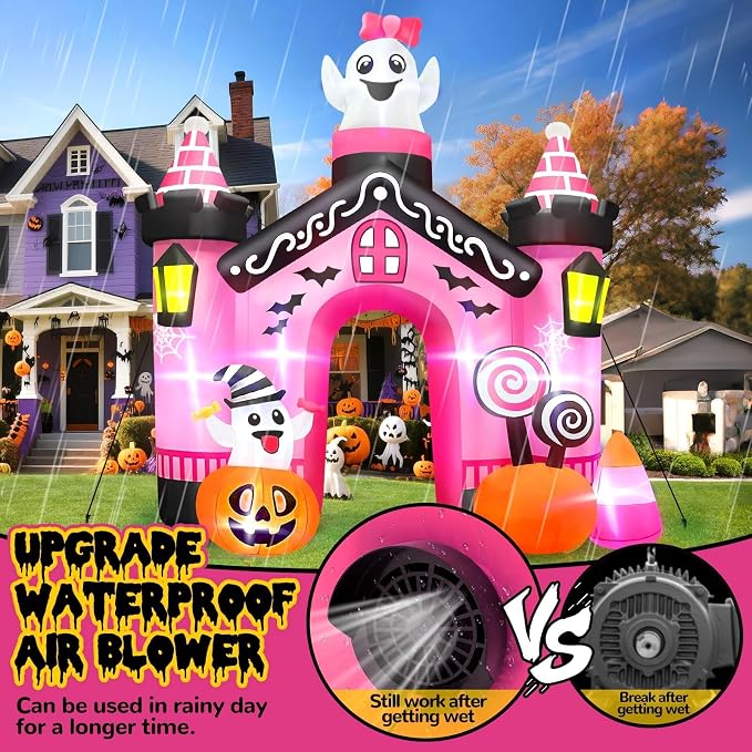 Kalolary 11 FT Halloween Inflatables Ghost Archway Outdoor Decorations - Image 6