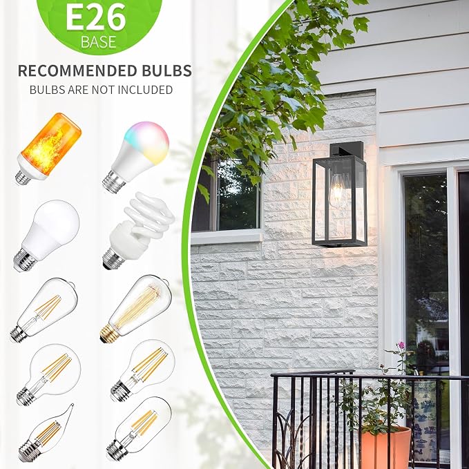 MAXvolador Outdoor Wall Sconce, Extra Large Exterior Waterproof Wall Lantern - Image 3