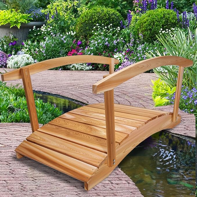 All Things Cedar FB72-R Garden Bridge - Image 4