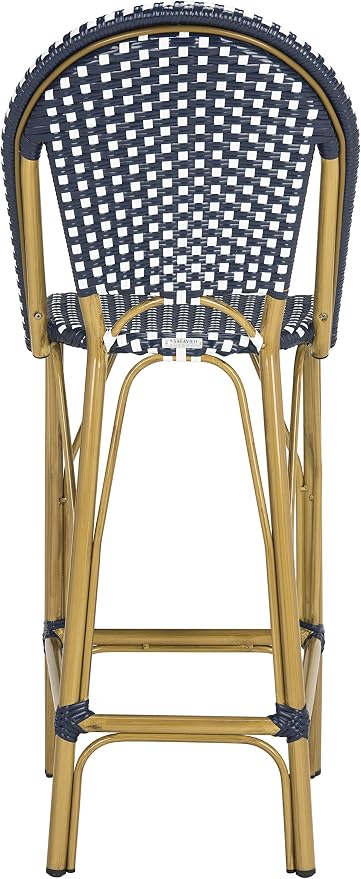 Safavieh PAT4008A Collection Ford Navy and White Indoor/Outdoor Stacking French - Image 9
