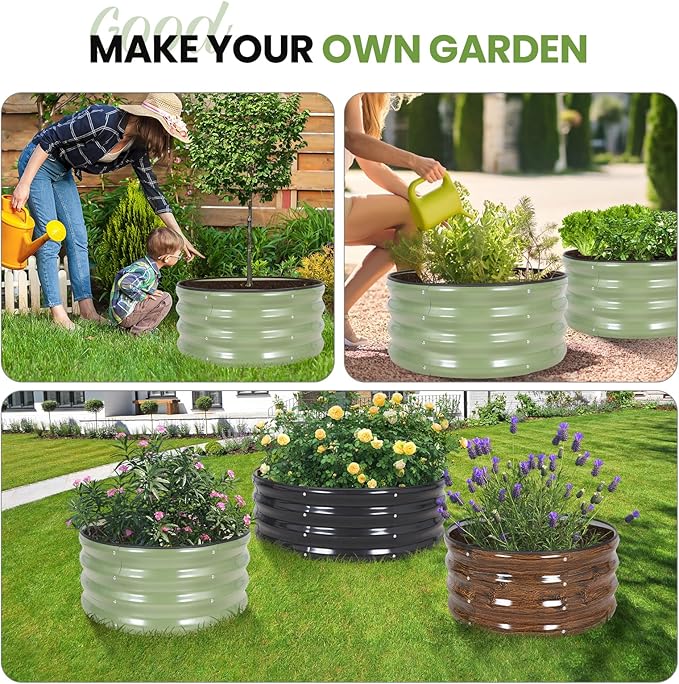 G GOOD GAIN Round Raised Garden Bed - Image 7