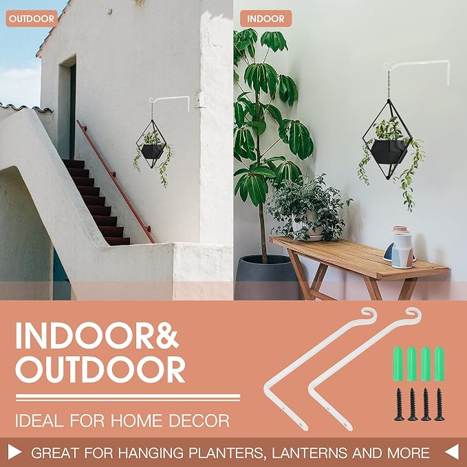Jardim 2 Pack 10 Inch Premium Decorative Metal Iron Wall Hangers - Image 5