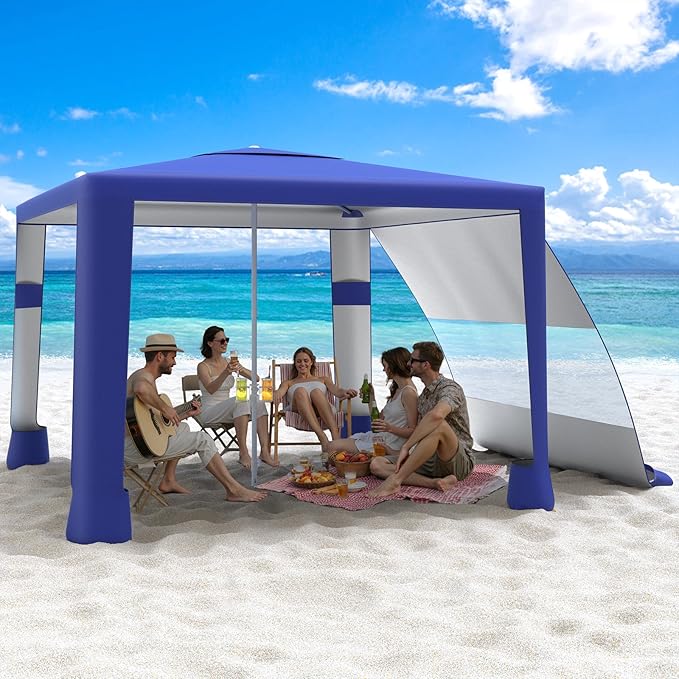 MoKo Beach Cabana, UPF 50+ Protection Easy Setup Beach Tent Sun Shelter by MoKo