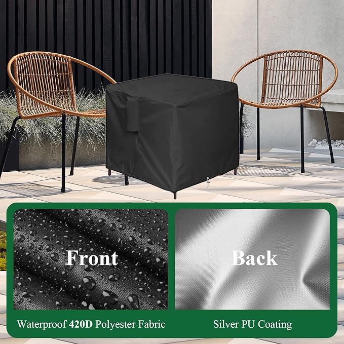 Outdoor Wicker End Side Tables Cover - Image 4