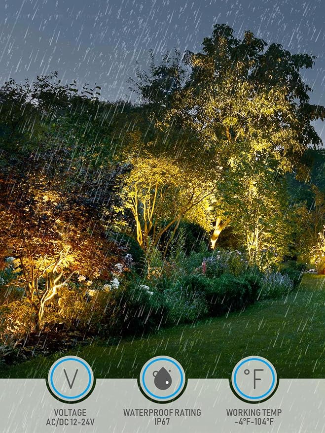LEONLITE Dia. 4 Inch Well Lights Landscape LED In Ground, Shielded Top - Image 5