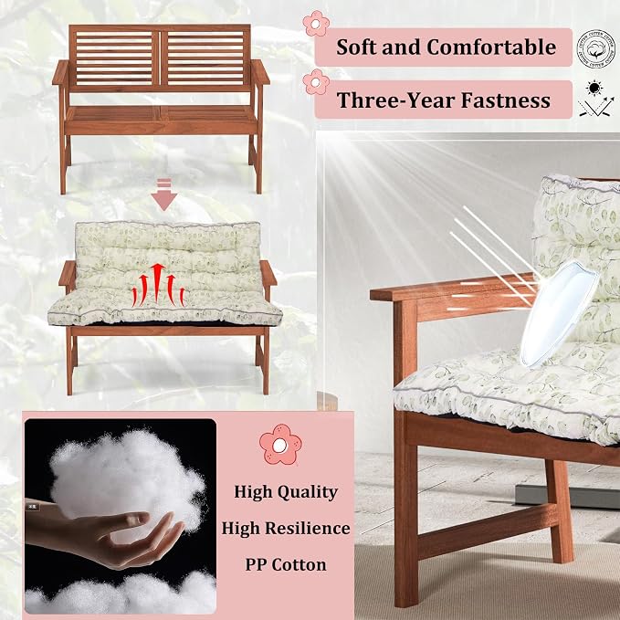 2-3 Seat Swing Replacement Cushion, Outdoor Bench Cushions - Image 2