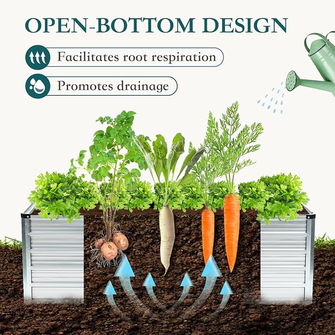 DUMOS Raised Garden Bed Outdoor, Large Metal Garden Bed - Image 3