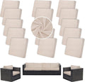 Outdoor Cushion Covers Set, Replacement by SUKAIKEQA