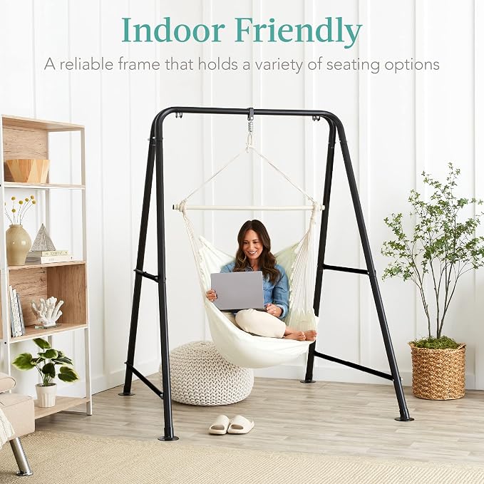 Best Choice Products Hammock Chair Stand, 75in Tall Heavy Duty Indoor Outdoor - Image 3