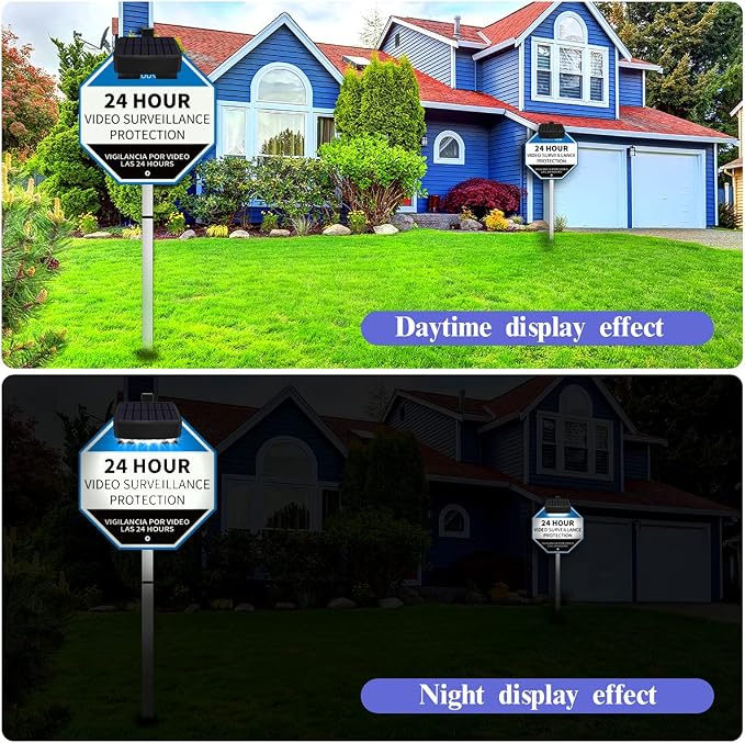 Solar Power Deck LED Light Clip-On Yard Security Sign Spotlight - Image 2