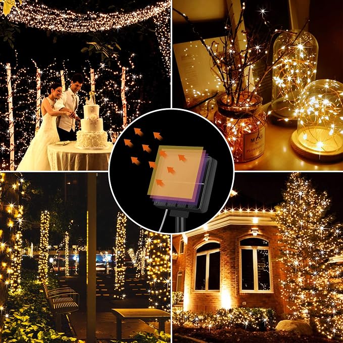 Brightever Outdoor Solar String Lights Waterproof 288Ft, Copper Wire Lights - Image 7