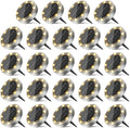 24 Pack Solar Ground Lights Outdoor, 8 LED Mini Flat Solar Disk Lights by Unknown