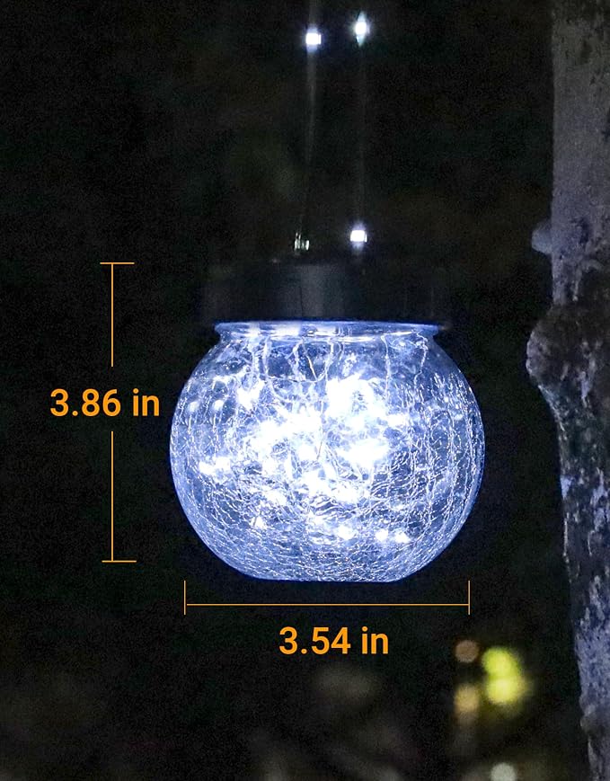 PARTPHONER Solar Lights Outdoor Waterproof 12-Pack, Solar Powered Hanging - Image 4