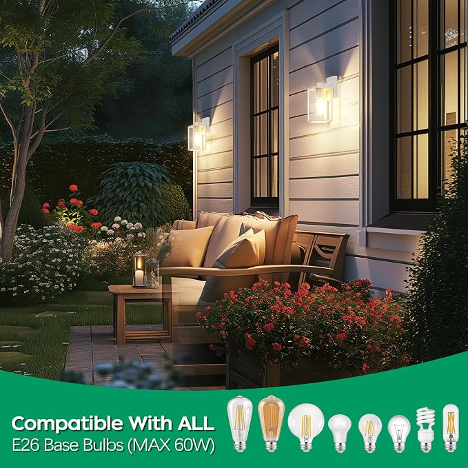 WIHTU White Outdoor Lights for House, LED Exterior Front Porch Light fixtures - Image 3