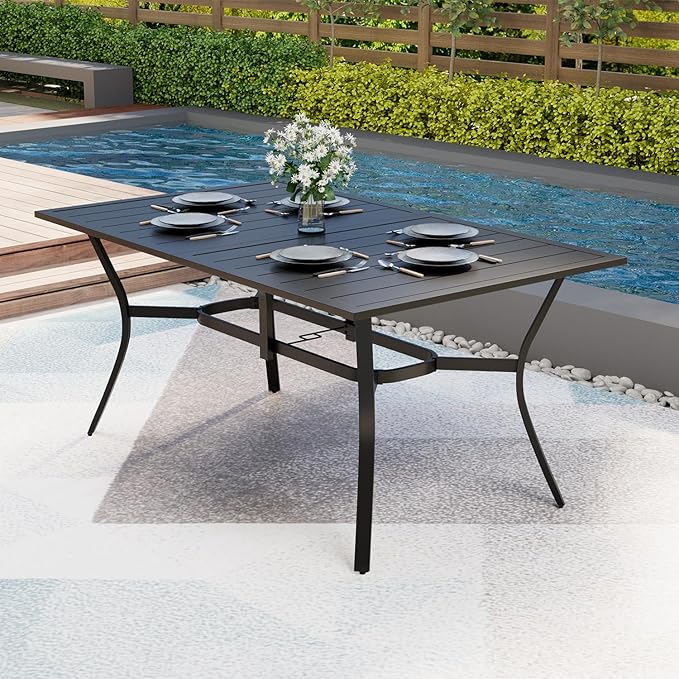 MELLCOM 63''x38'' Outdoor Dining Table by MELLCOM