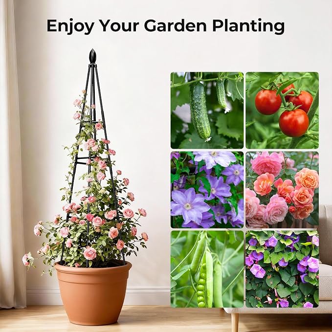 2 Pack Garden Trellis for Climbing Plants Outdoor, Vegetables - Image 8