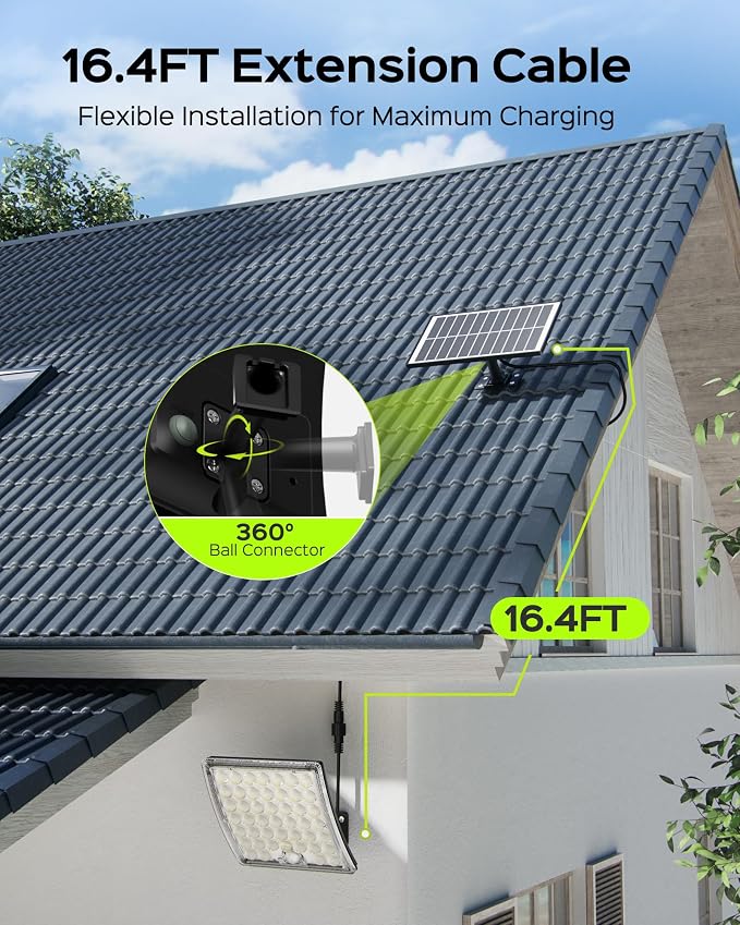 JACKYLED Solar Lights Outdoor Waterproof, Motion Sensor Security Flood Lights - Image 4