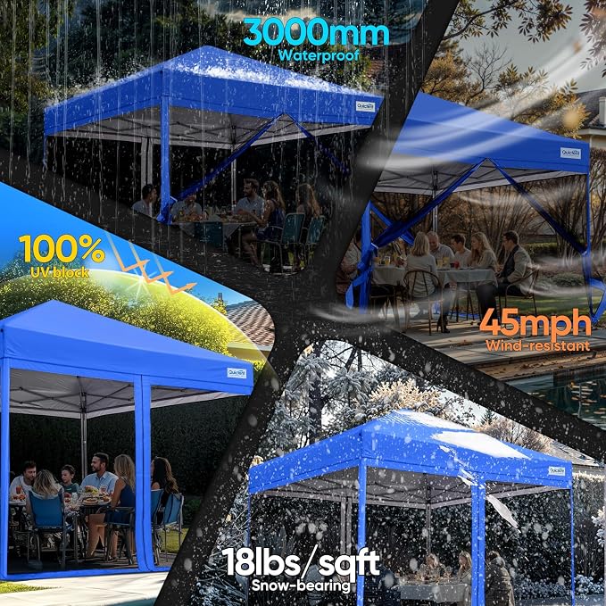 Quictent 10'x10’ Pop up Screened Canopy Tent - Image 5