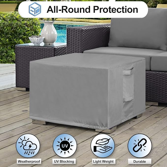 OutdoorLines Outdoor Waterproof Patio Ottoman Covers - Image 4