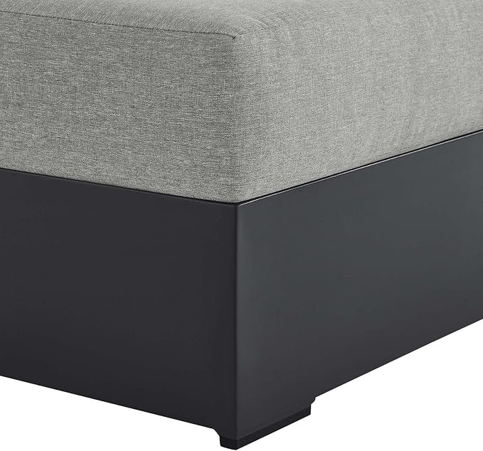 Modway Tahoe Powder-Coated Aluminum Outdoor Chaise Lounge Gray - Image 7