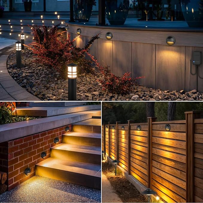 SUNVIE All-in-One Low Voltage Deck Lights Kit, 8 Pack 5W Low Voltage Landscape - Image 7