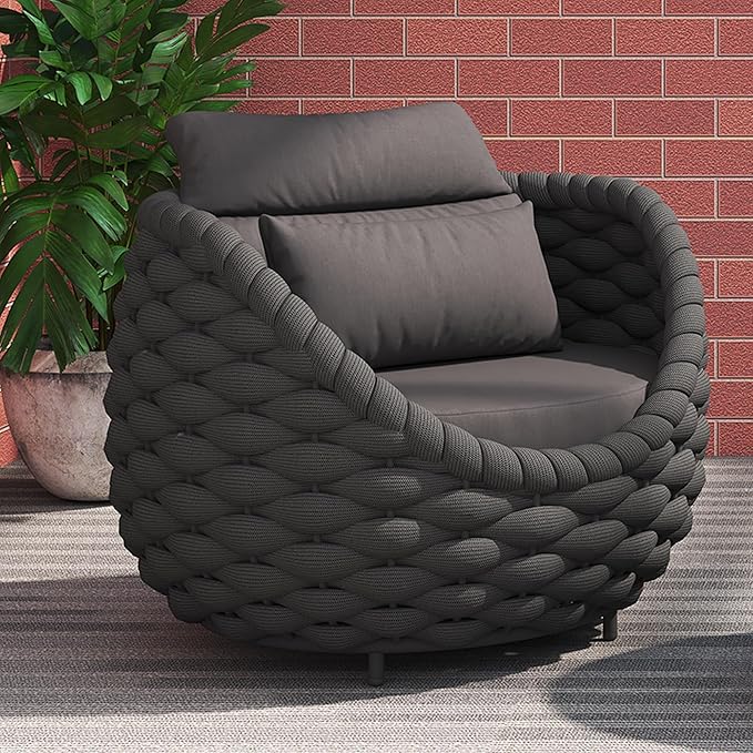 TWT Outdoor All-Weather Polyester Rope Balcony Couch by TWT