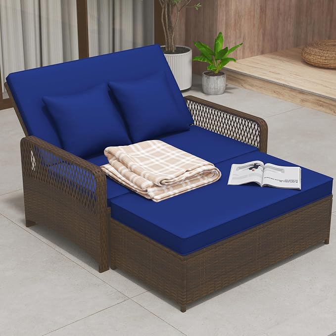RELAX4LIFE Wicker Patio Outdoor Daybed - Image 2