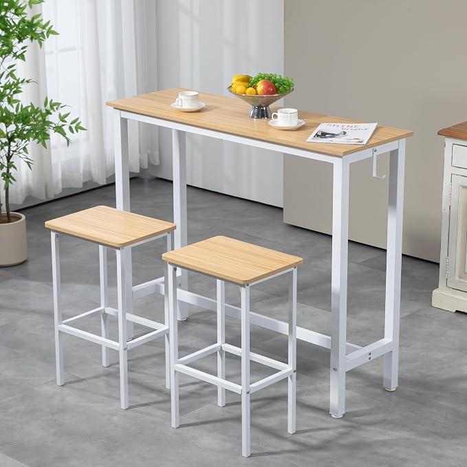 Finnhomy 47" Industrial Bar Table Set - Image 2
