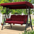 AECOJOY Outdoor Porch Swing, 3-Seat Porch Swing by AECOJOY