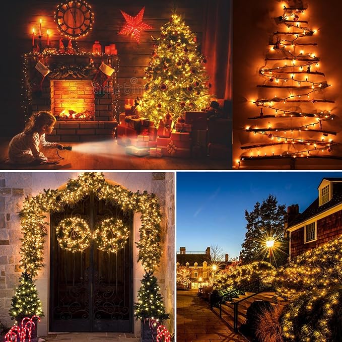 BrizLabs Clear Christmas Lights Outdoor 300 Count 69.6ft Incandescent Christmas - Image 5
