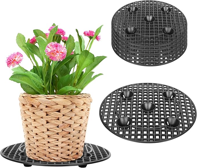 moonoom 8 Pcs Plants Pot Elevator, 12 Inch Plastic Flower Plant Stands by moonoom