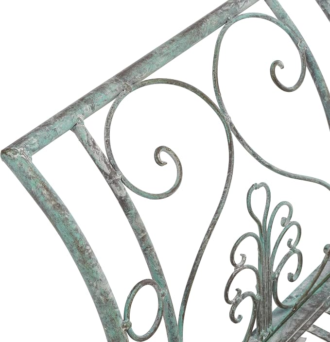 SAFAVIEH Outdoor Collection Adina Victorian Antique Dark Green Wrought Iron - Image 8