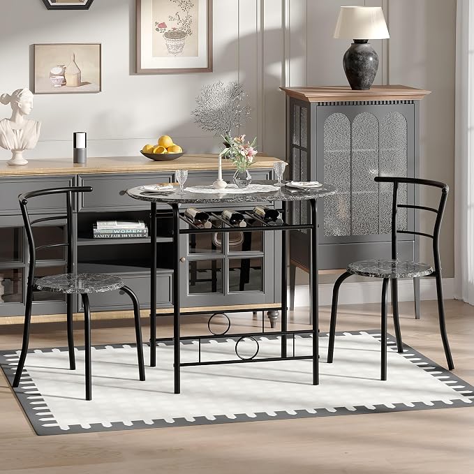 VECELO 3-Piece Dining Table Set - Image 4