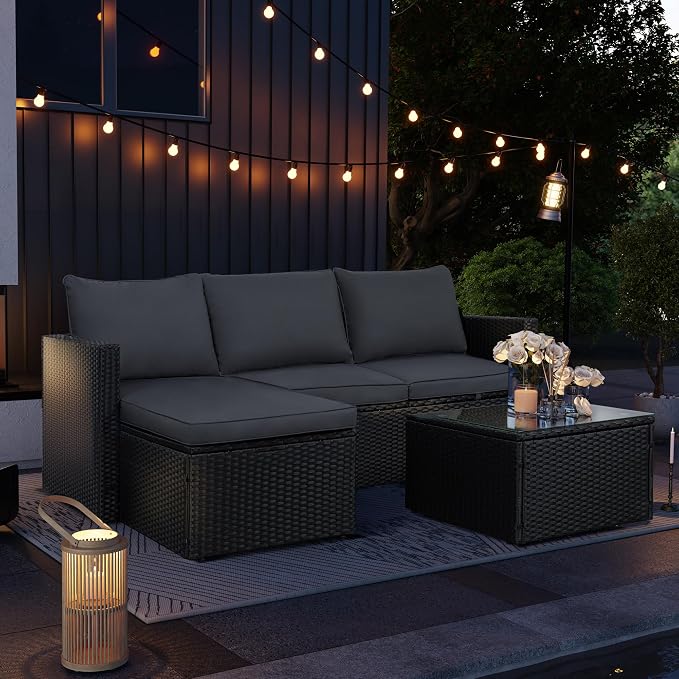 3-Piece Outdoor Patio Sectional Sofa Set - Image 7