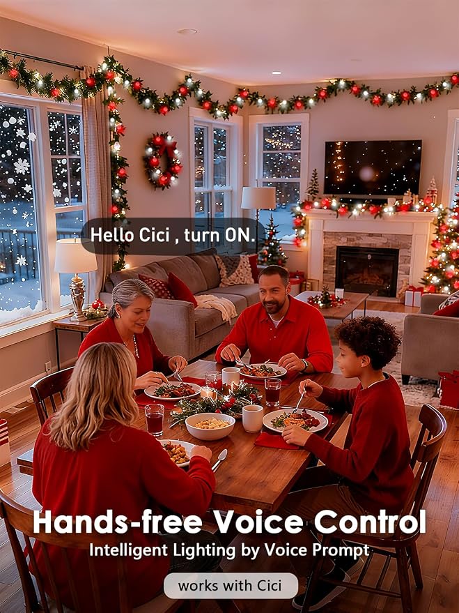 2026 New Connectable 43FT Smart Voice Controlled String Lights Indoor Outdoor | - Image 3