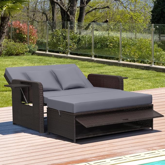 Tangkula Patio Rattan Daybed - Image 4